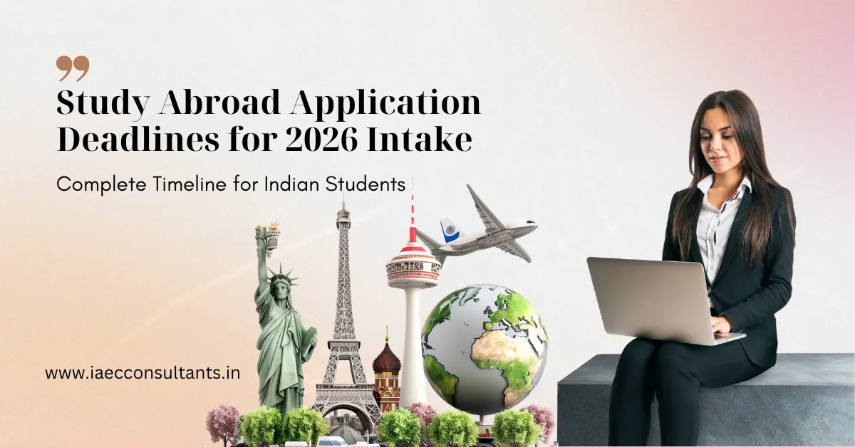 Study Abroad Application Deadlines for 2026 Intake | Complete Timeline for Indian Students